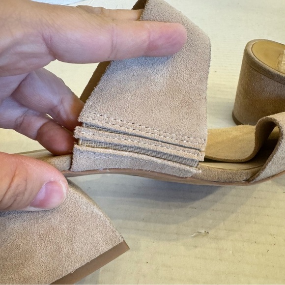 Dolce Vita Women's Jaiden Block Heel Sandals Suede Leather Tan Beige Size 7.5 - Picture 8 of 16